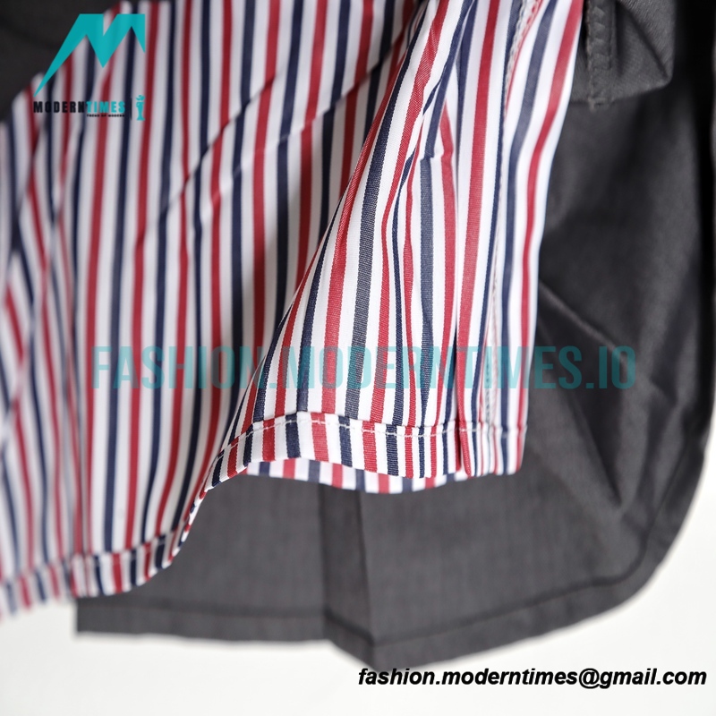  Thom Browne - 23SS Irregular Webbed Pleated Skirt