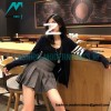  Thom Browne - 23SS Irregular Webbed Pleated Skirt