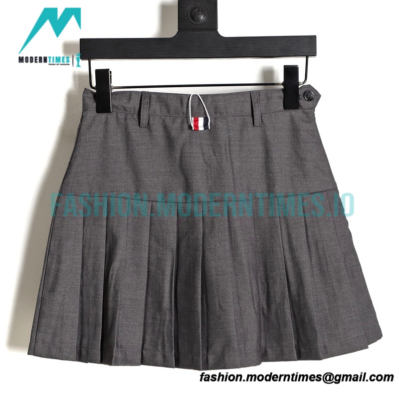  Thom Browne - 23SS Irregular Webbed Pleated Skirt