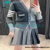  Thom Browne - 23SS Irregular Webbed Pleated Skirt
