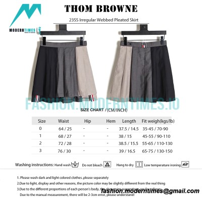  Thom Browne - 23SS Irregular Webbed Pleated Skirt