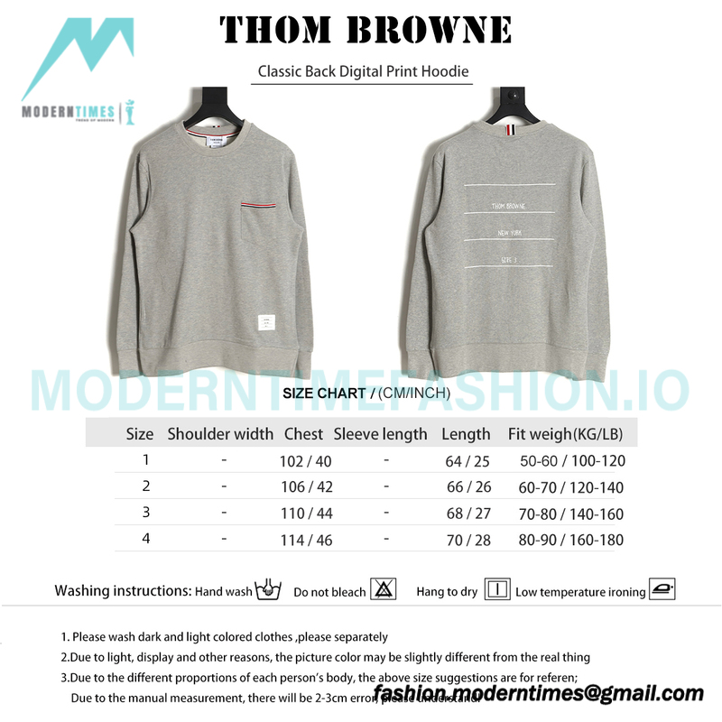 Thom Browne - Classic Back Digital Print Hoodie