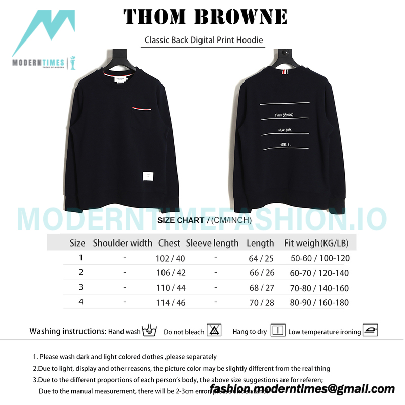 Thom Browne - Classic Back Digital Print Hoodie