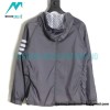 Thom Browne - 4-bar Mesh Hooded Trench Coat Jacket