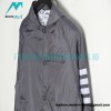 Thom Browne - 4-bar Mesh Hooded Trench Coat Jacket