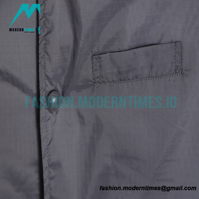Thom Browne - 4-bar Mesh Hooded Trench Coat Jacket