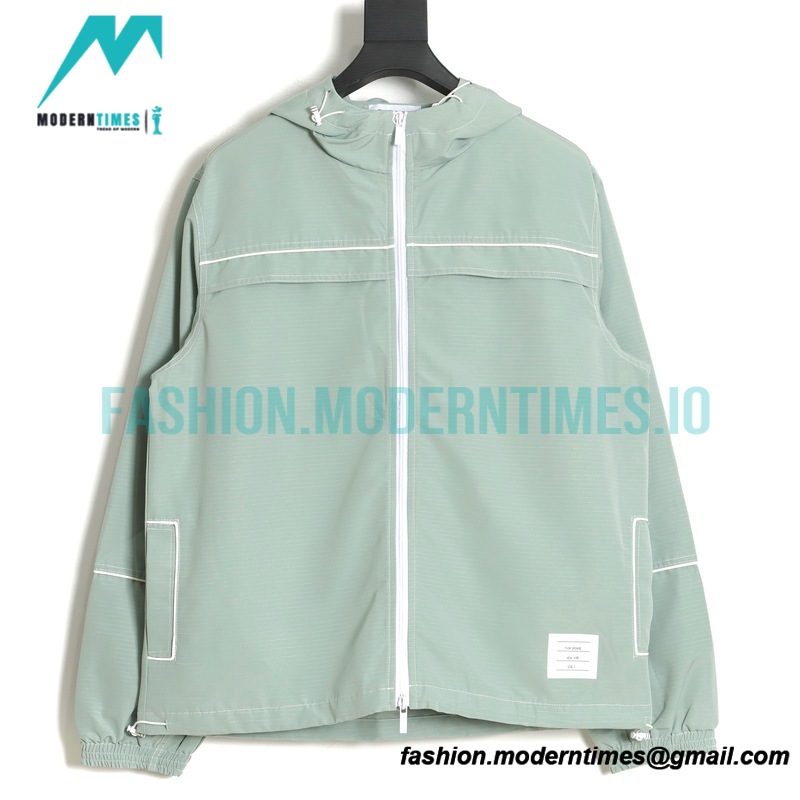 Thom Browne - Lines Nylon Woven Trench Coat
