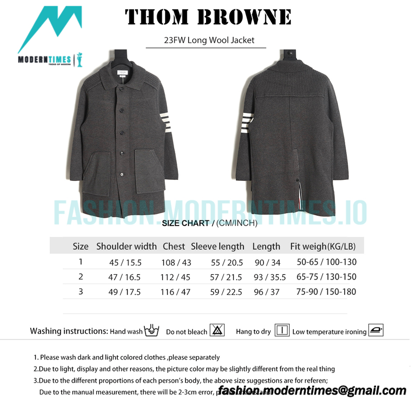 Thom Browne - 23FW Long Wool Jacket
