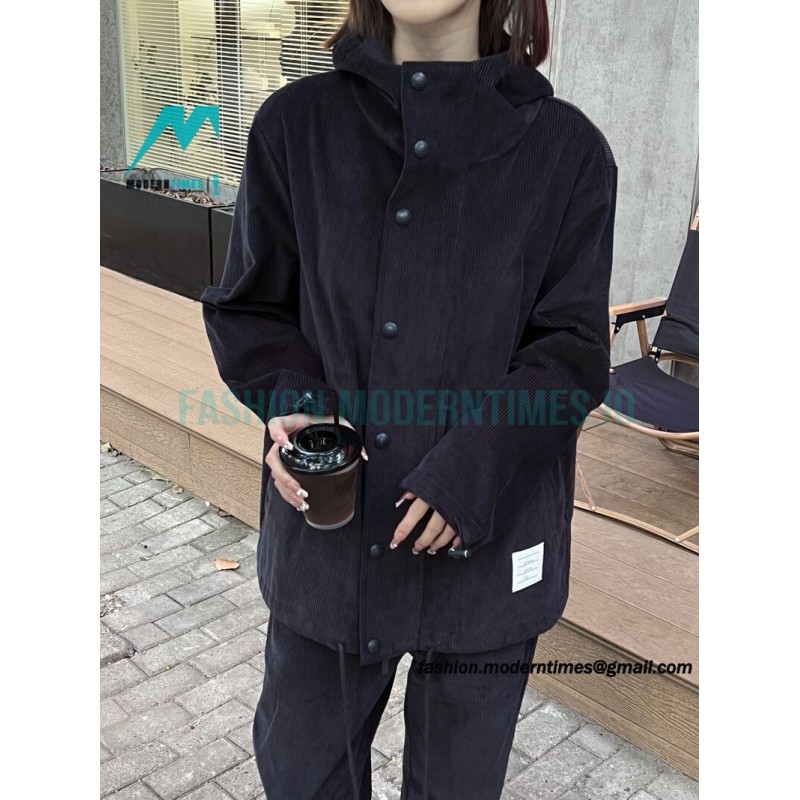 Thom Browne - 22 New Corduroy Hooded Hardshell Jacket
