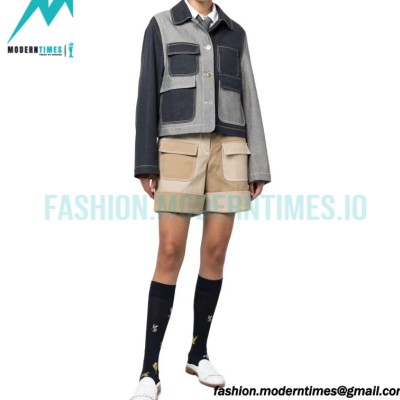 Thom Browne - Multi-patchwork Single-breasted Denim Jacket