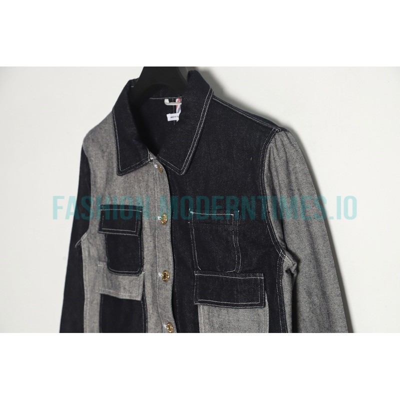 Thom Browne - Multi-patchwork Single-breasted Denim Jacket
