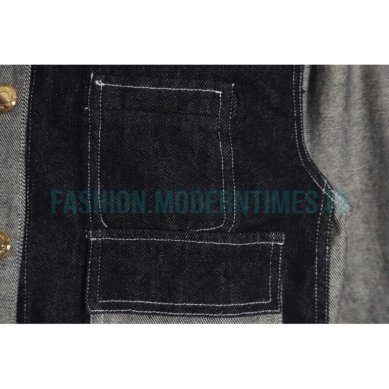 Thom Browne - Multi-patchwork Single-breasted Denim Jacket
