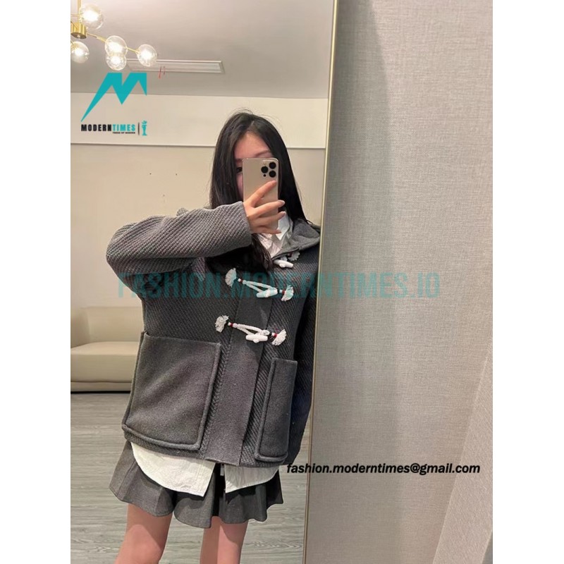 Thom Browne - 22FW Horn Button Hooded Jacket 