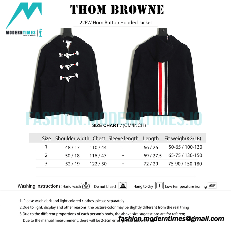 Thom Browne - 22FW Horn Button Hooded Jacket 
