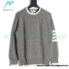  Thom Browne - 23SS Four-stripe Color-matching Pullover Long-sleeved Crewneck Sweater