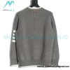  Thom Browne - 23SS Four-stripe Color-matching Pullover Long-sleeved Crewneck Sweater