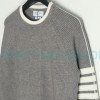  Thom Browne - 23SS Four-stripe Color-matching Pullover Long-sleeved Crewneck Sweater