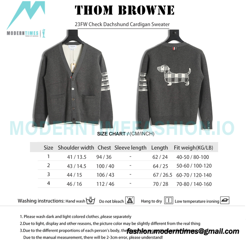 Thom Browne - 23FW Check Dachshund Cardigan Sweater