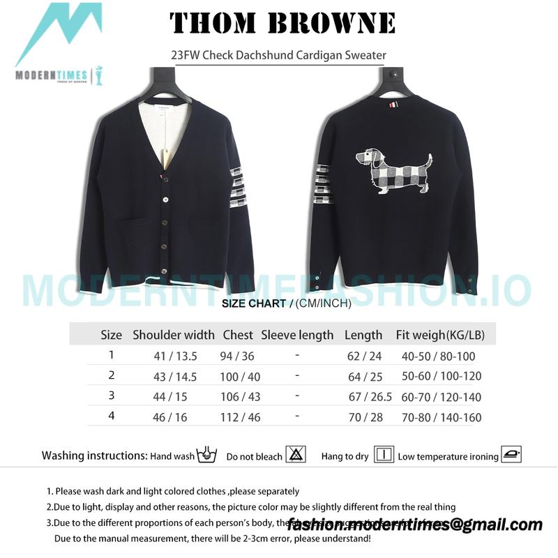 Thom Browne - 23FW Check Dachshund Cardigan Sweater