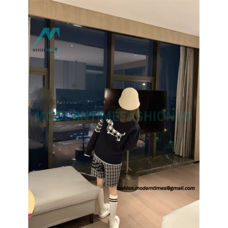 Thom Browne - 23FW Check Dachshund Cardigan Sweater