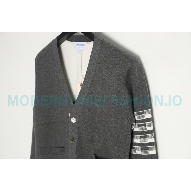 Thom Browne - 23FW Check Dachshund Cardigan Sweater