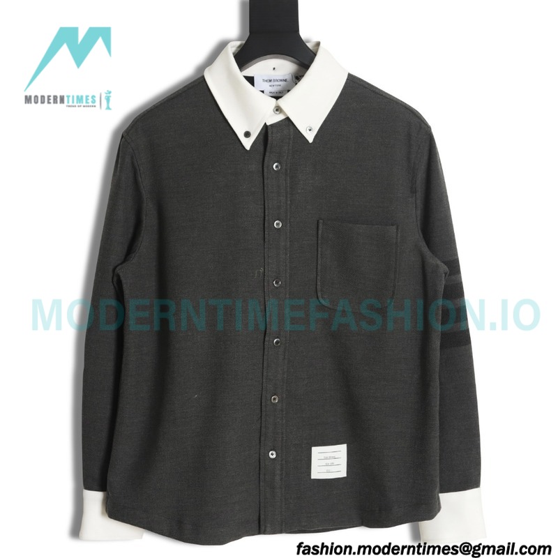 Thom Browne - 23 New Patchwork Wool Shirt Jacket