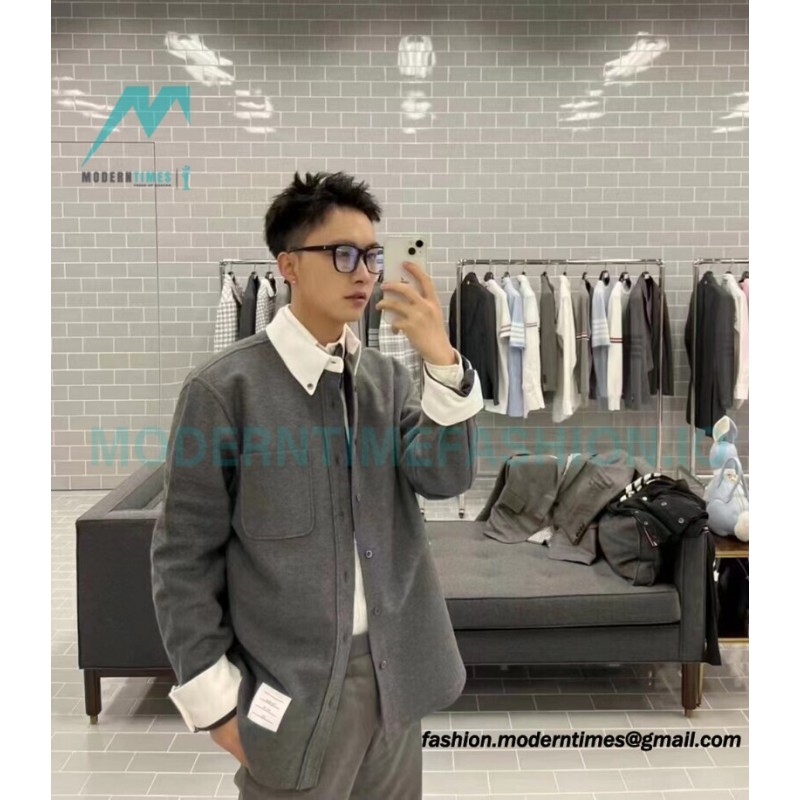 Thom Browne - 23 New Patchwork Wool Shirt Jacket
