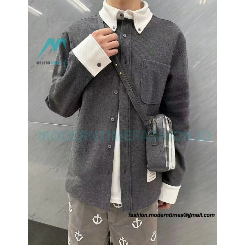 Thom Browne - 23 New Patchwork Wool Shirt Jacket
