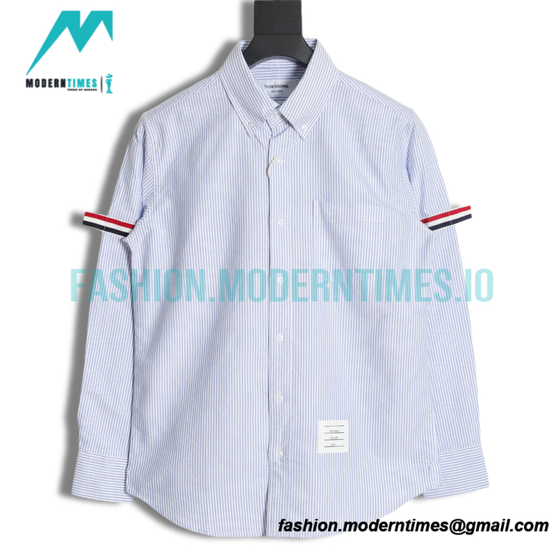Thom Browne - Oxford Classic Striped Long-sleeved Shirt