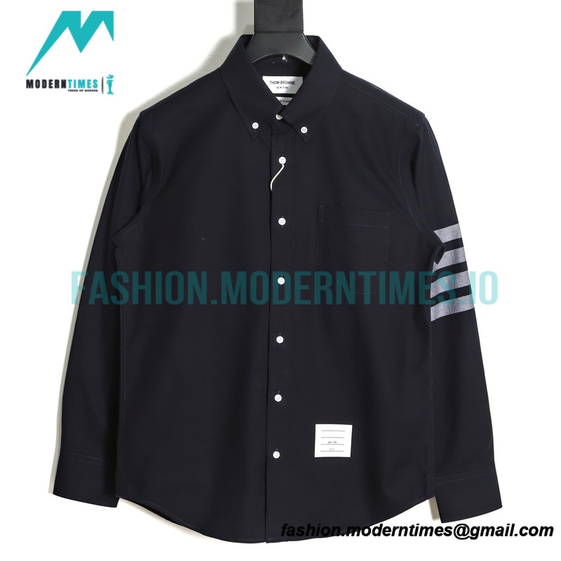 Thom Browne - Classic Four-bar Flannel Shirt
