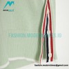 Thom Browne - 23SS Mulberry Silk Striped Polo Short-sleeved T-shirt