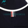 Thom Browne - 23SS Mulberry Silk Striped Polo Short-sleeved T-shirt