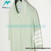 Thom Browne - 23SS Mulberry Silk Striped Polo Short-sleeved T-shirt
