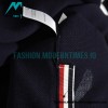 Thom Browne - 23SS Mulberry Silk Striped Polo Short-sleeved T-shirt