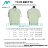 Thom Browne - 23SS Mulberry Silk Striped Polo Short-sleeved T-shirt