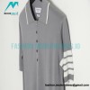 Thom Browne - 23SS Mulberry Silk Striped Polo Short-sleeved T-shirt