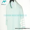 Thom Browne - 23SS Mulberry Silk Striped Polo Short-sleeved T-shirt
