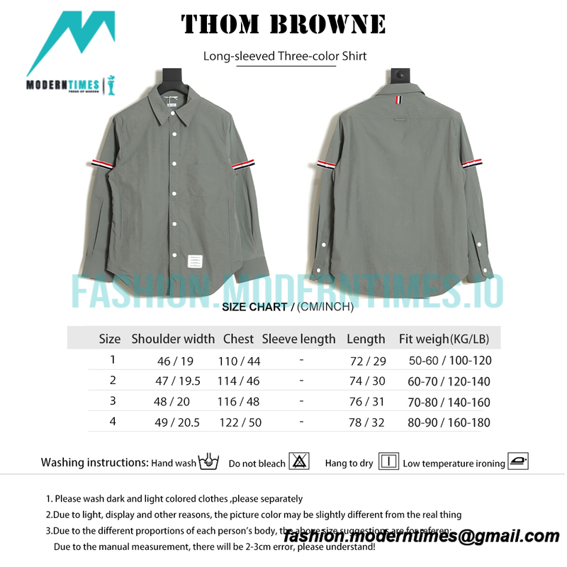 Thom Browne - Long-sleeved Three-color Shirt