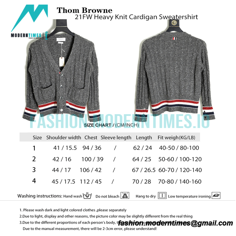Thom Browne - 21FW Heavy Knit Cardigan Sweatershirt