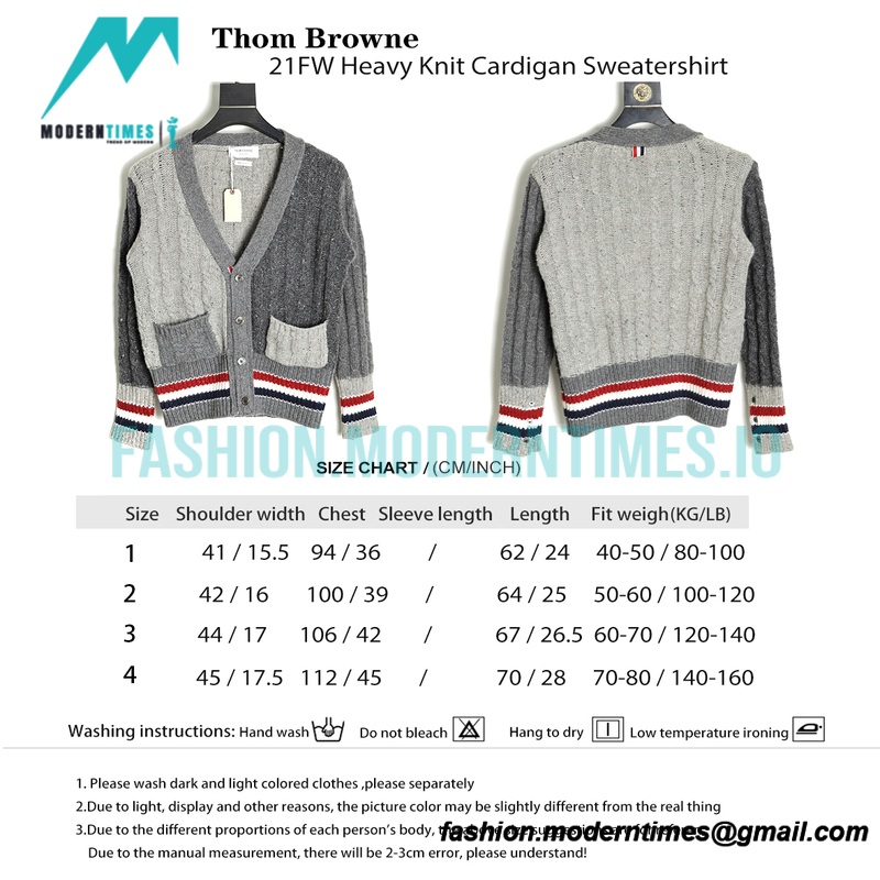 Thom Browne - 21FW Heavy Knit Cardigan Sweatershirt