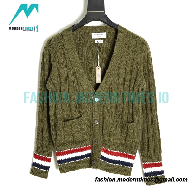 Thom Browne - 21FW Heavy Knit Cardigan Sweatershirt