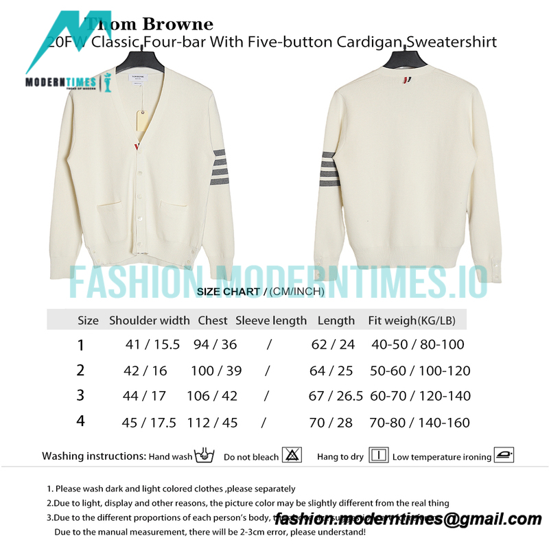 Thom Browne - 20FW Classic Four-bar With Five-button Cardigan Sweatershirt