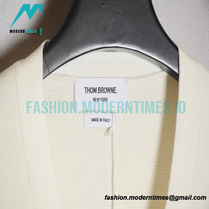 Thom Browne - 20FW Classic Four-bar With Five-button Cardigan Sweatershirt