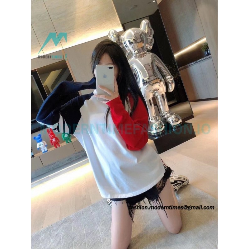 Thom Browne - Classic Patchwork Yarn-dyed Crewneck Long Sleeve