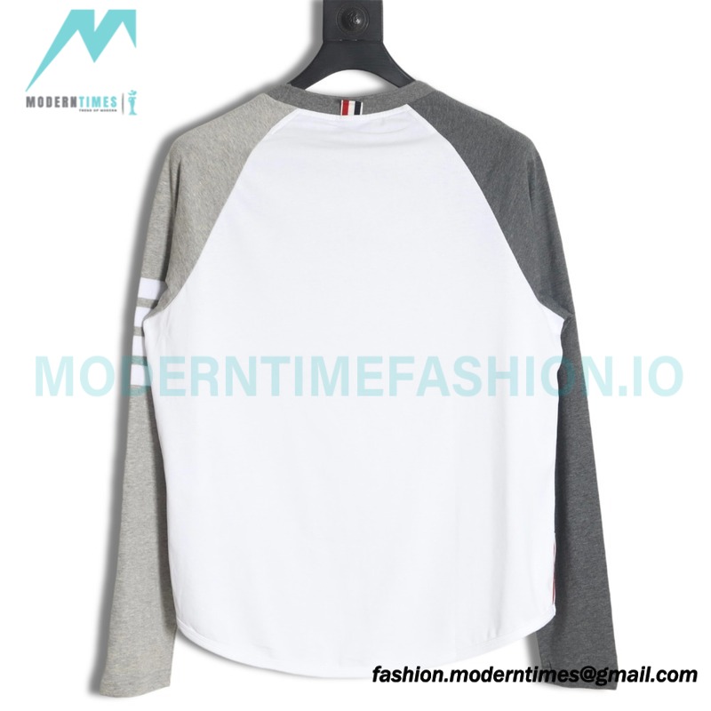 Thom Browne - Classic Patchwork Yarn-dyed Crewneck Long Sleeve