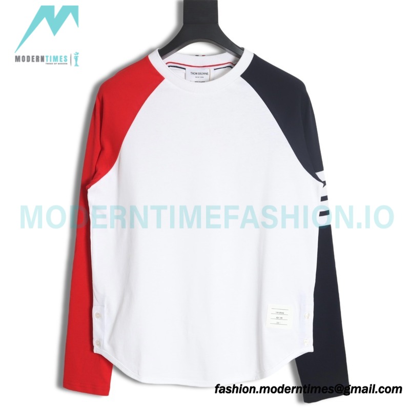Thom Browne - Classic Patchwork Yarn-dyed Crewneck Long Sleeve