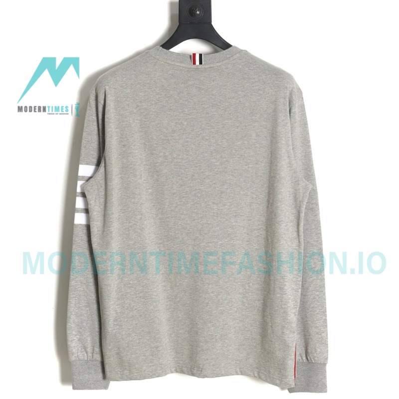 Thom Browne - Four-bar Crewneck Long Sleeves