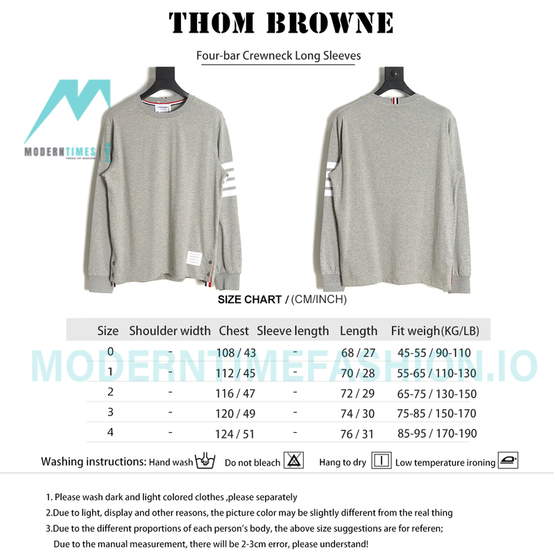 Thom Browne - Four-bar Crewneck Long Sleeves