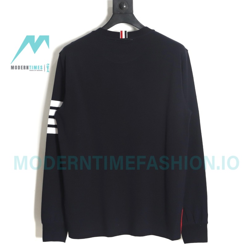 Thom Browne - Four-bar Crewneck Long Sleeves