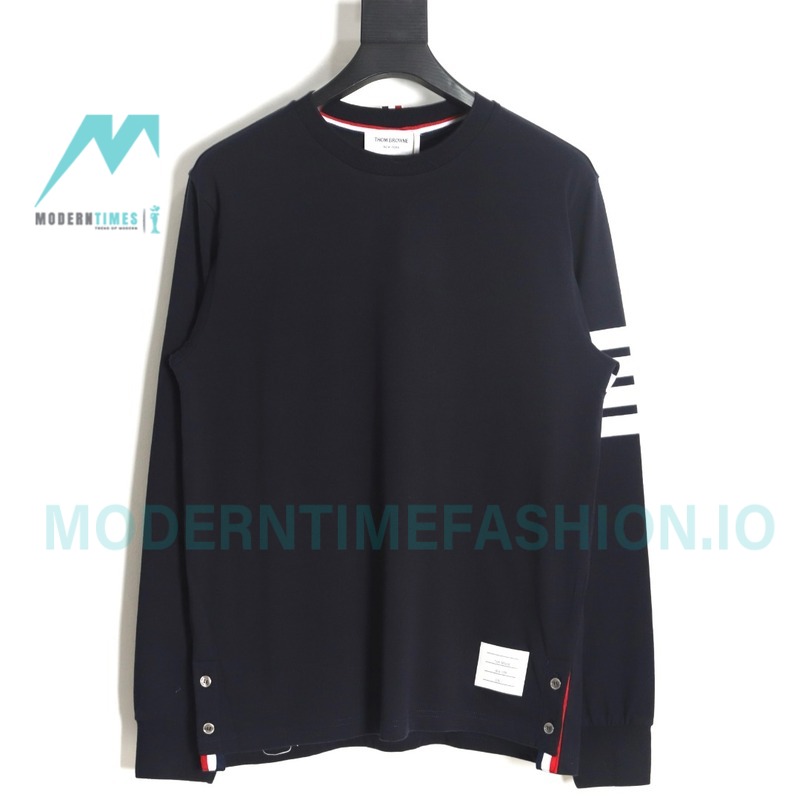 Thom Browne - Four-bar Crewneck Long Sleeves